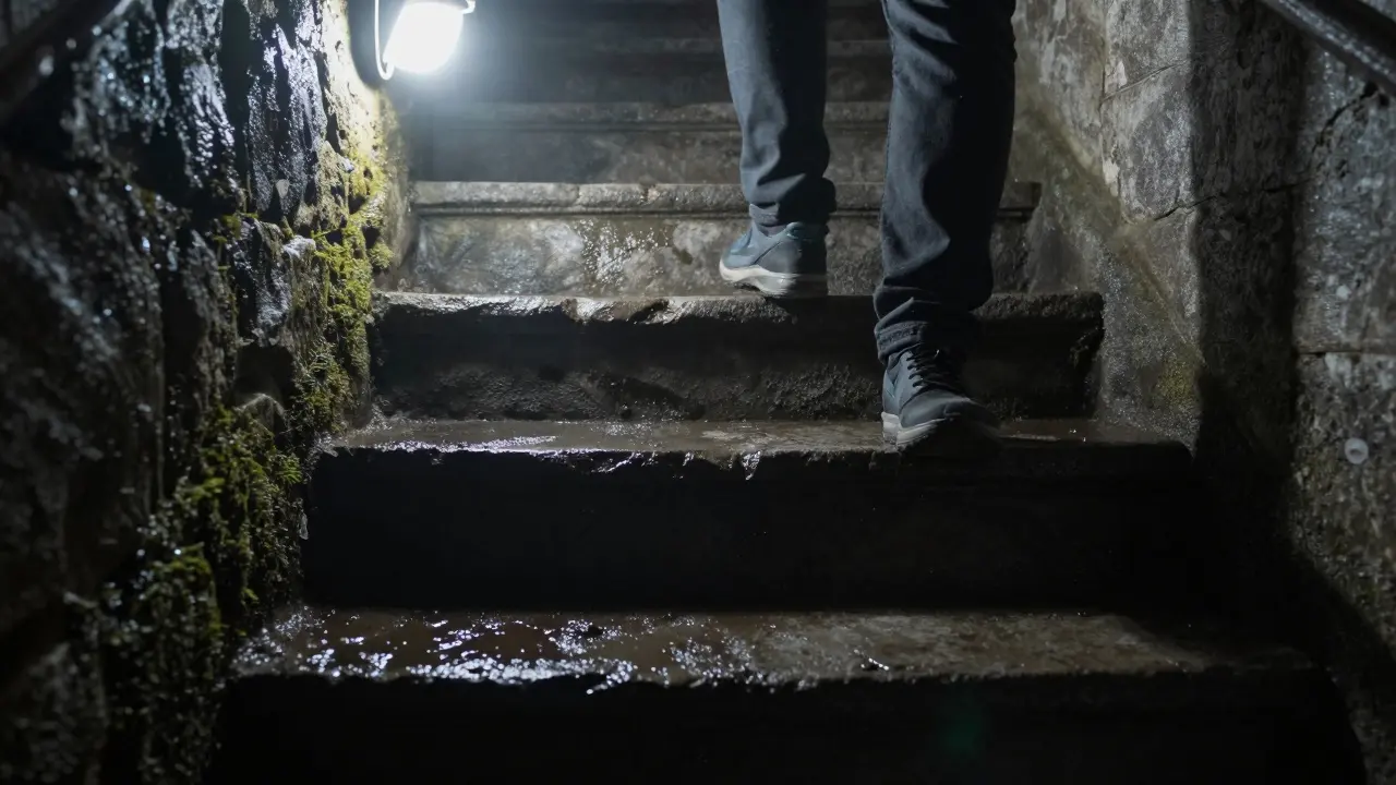 Kellertreppe sanieren: Rutschfestigkeit und Beleuchtung - Sicherheit und Komfort verbessern