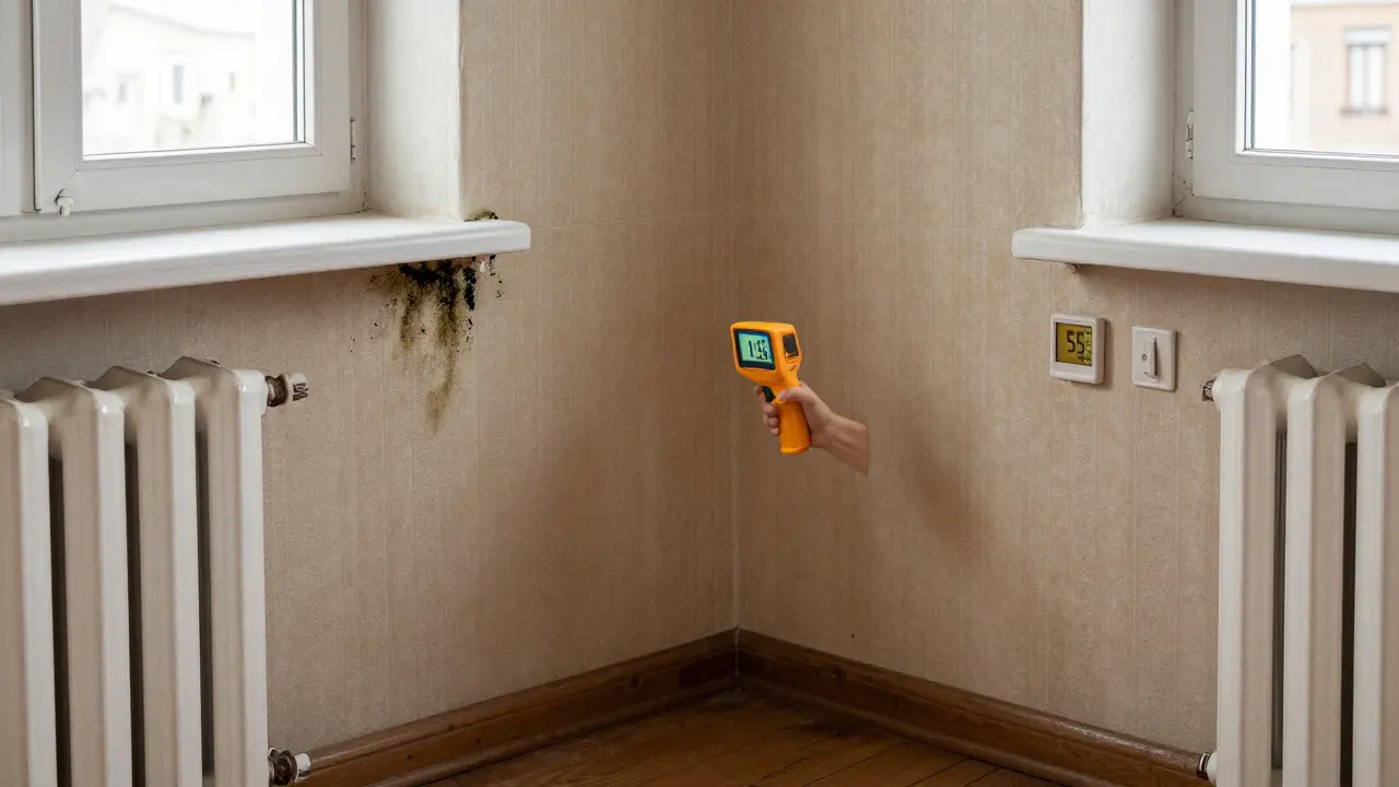 Kaltes Eck im Raum: Ursachen, Dämmung und Luftführung gegen Schimmel