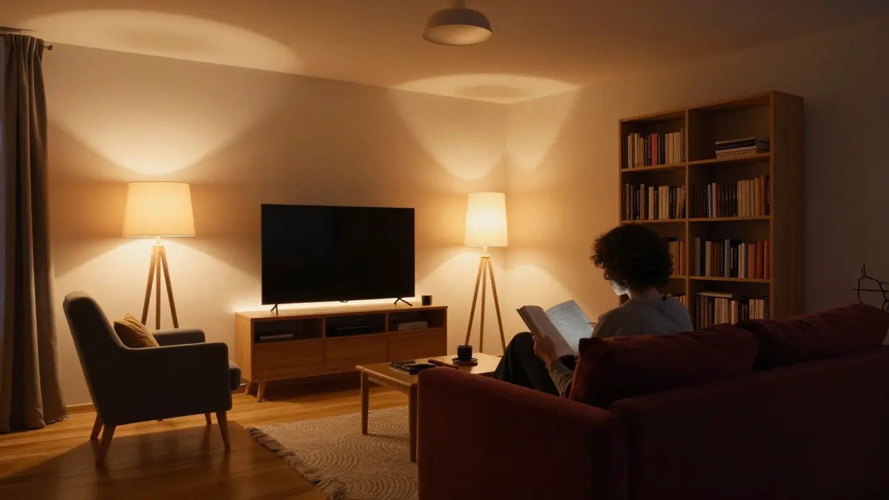 Lichtszene fürs Wohnzimmer: So sparen Sie Energie und steigern den Komfort