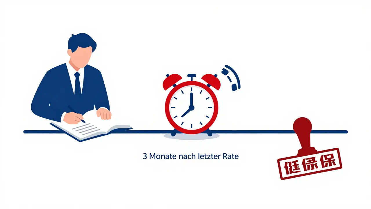 Zeitstrahl zeigt den Prozess der Grundschuldbestellung und -löschung mit Erinnerung und Notarstempel.