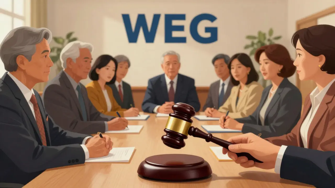 Eigentümerversammlung bei der Abstimmung über die Abberufung eines Verwalters.