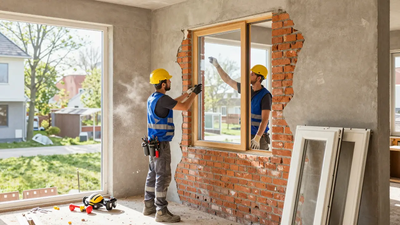 Professioneller Fenstertausch mit vollständiger Demontage im Wohnhaus