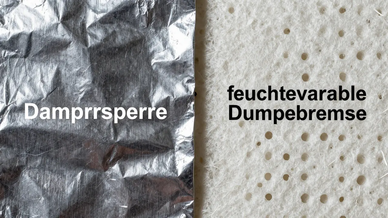 Vergleich von Dampfsperre und feuchtevariabler Folie