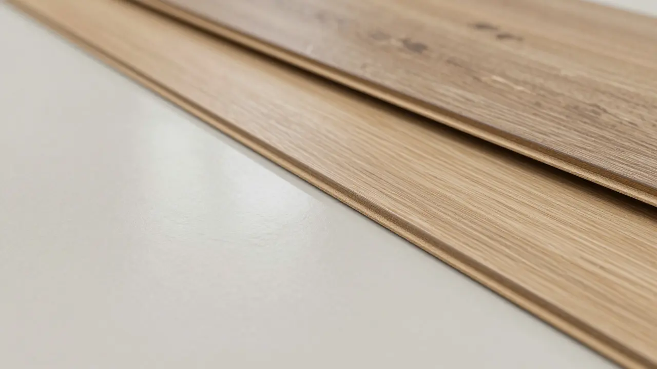 Vergleich von Microzement und PVC-Boden gegenüber beschädigtem Laminat