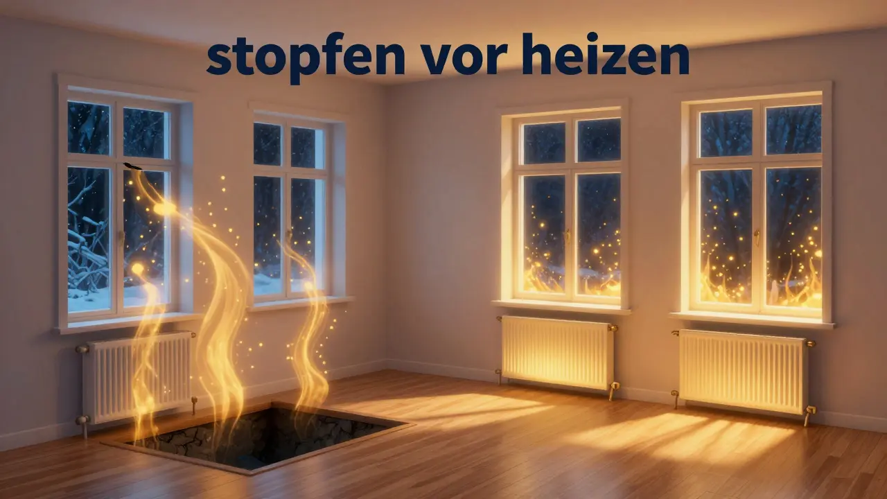 Wärmeverluste durch schlechte Dämmung visualisiert