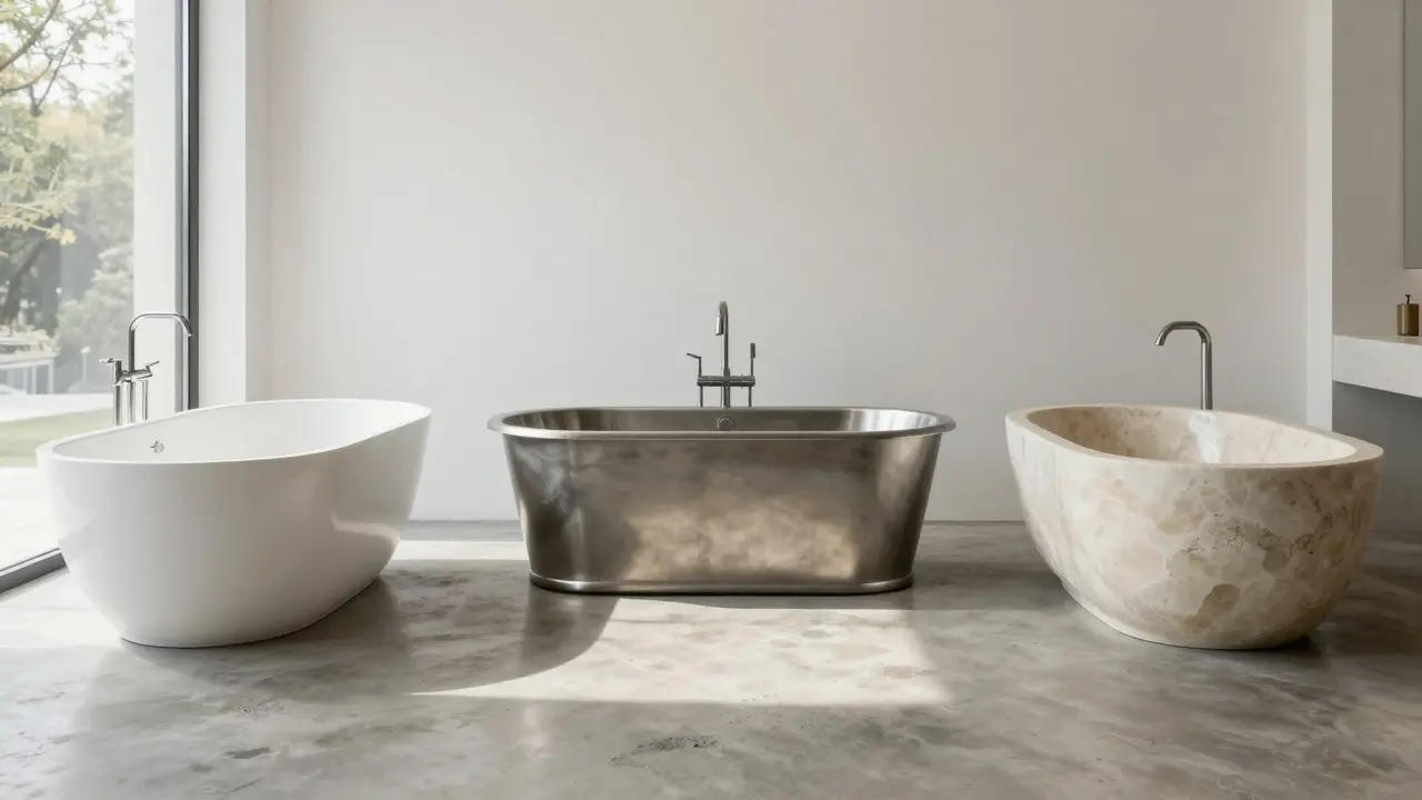 Badewannenmaterialien im Vergleich: Acryl, Stahl-Email oder Mineralguss?