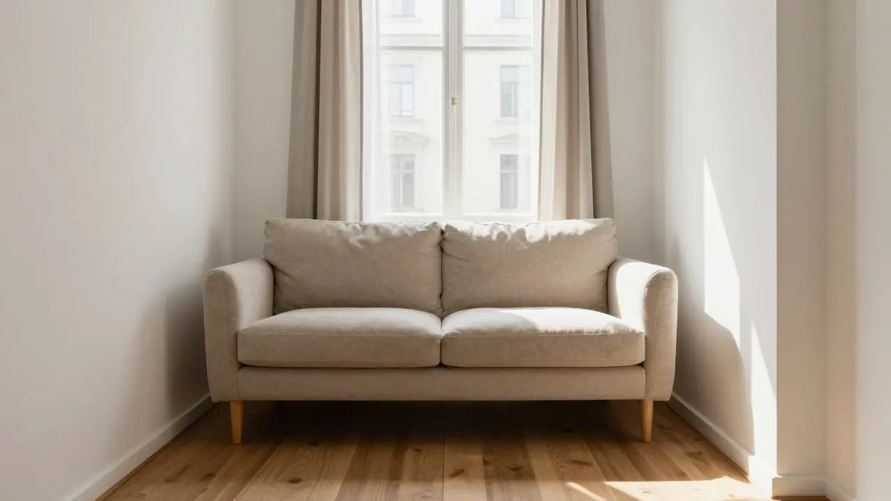 Kleines Wohnzimmer mit großem Sofa: So klappen Proportionen und Wegeführung