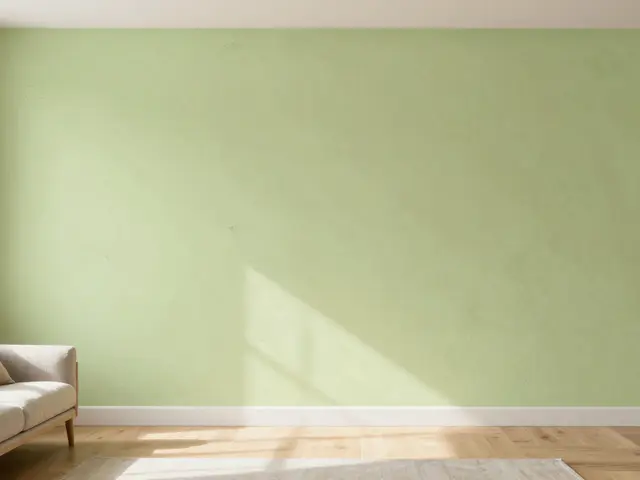 Wandgestaltung im Wohnzimmer mit Kalkfarbe: Sanfte Töne und natürliche Optik