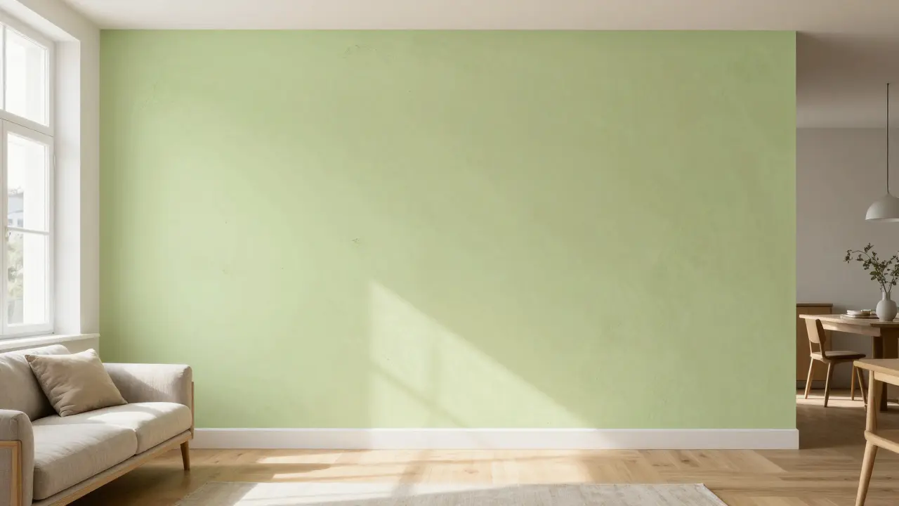 Wandgestaltung im Wohnzimmer mit Kalkfarbe: Sanfte Töne und natürliche Optik