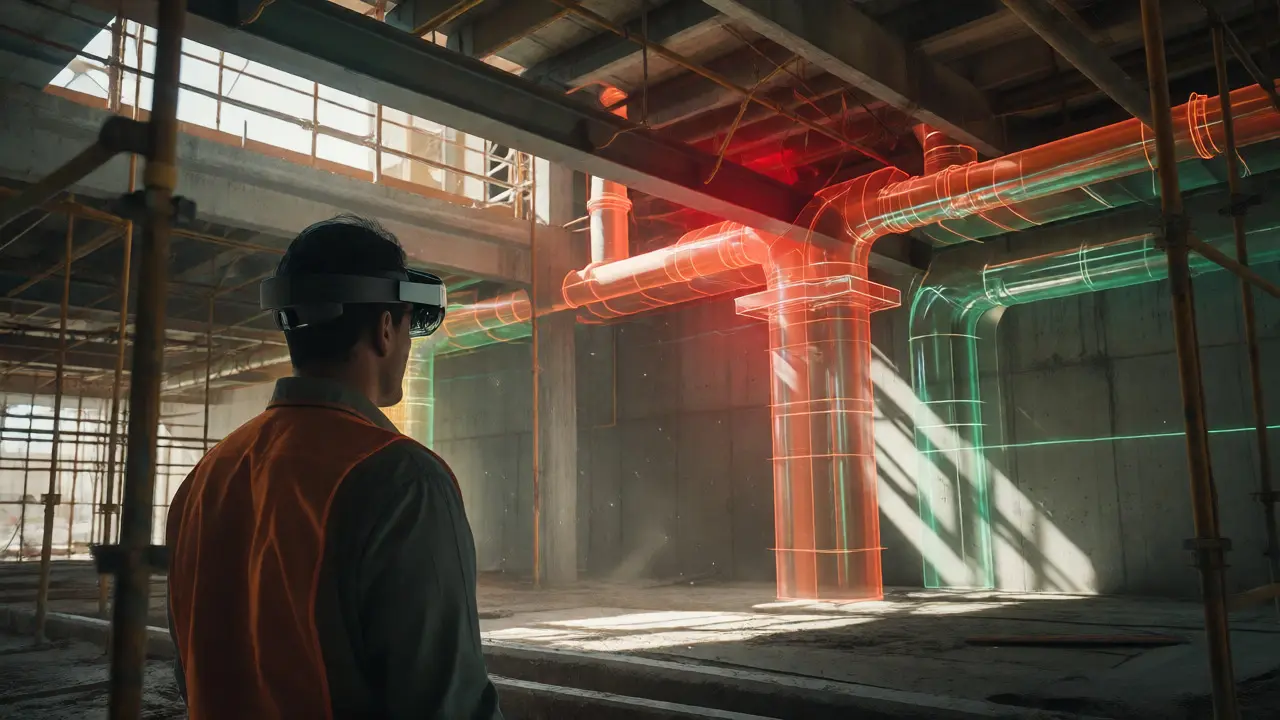 Bauleiter nutzt Mixed Reality zur Kollisionsprüfung